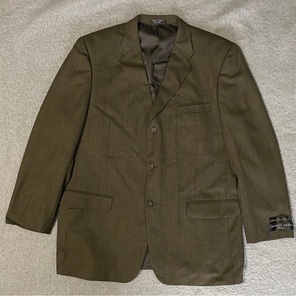 Vintage New With Tags Jeffery Banks Mens Suit Jacket